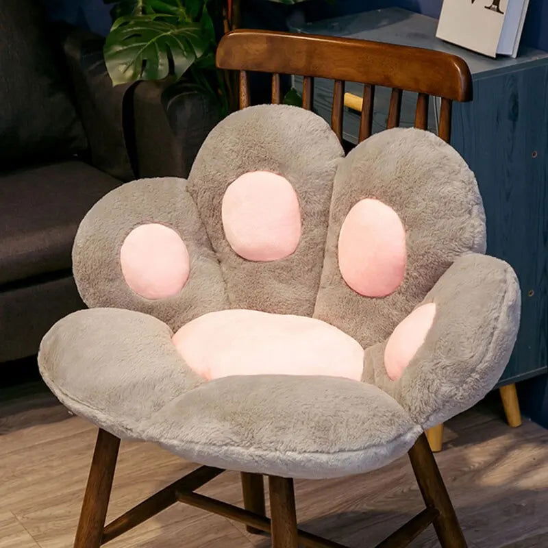 Cat Paw Back Soft Pillows Plush Chair Cushion Sofa Indoor Floor Home Chair Decor Animal Plush Throw Pillow Back Rest Pillow - Slobuy
