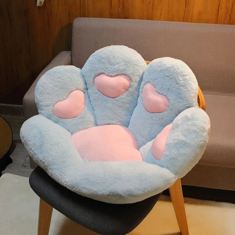 Cat Paw Back Soft Pillows Plush Chair Cushion Sofa Indoor Floor Home Chair Decor Animal Plush Throw Pillow Back Rest Pillow - Slobuy
