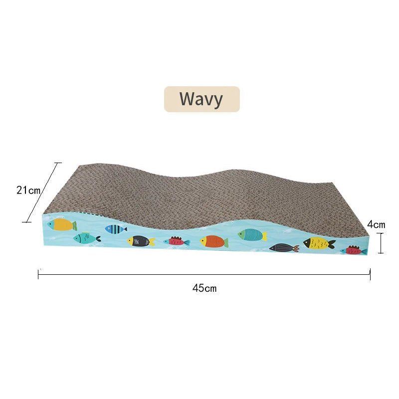 Cat Scratch Board, Cardboard Double-sided Cat Scratch Board Large Wide Corrugated Modern Sofa Bed with Catnip - Slobuy