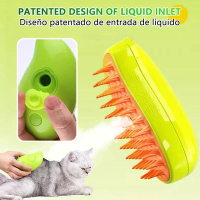 Cat Steamy Brush Dog Massage Comb Built-in Electric Water Spray Soft Silicone Pet Hair Removal Grooming Brush Cat Accessories - Slobuy