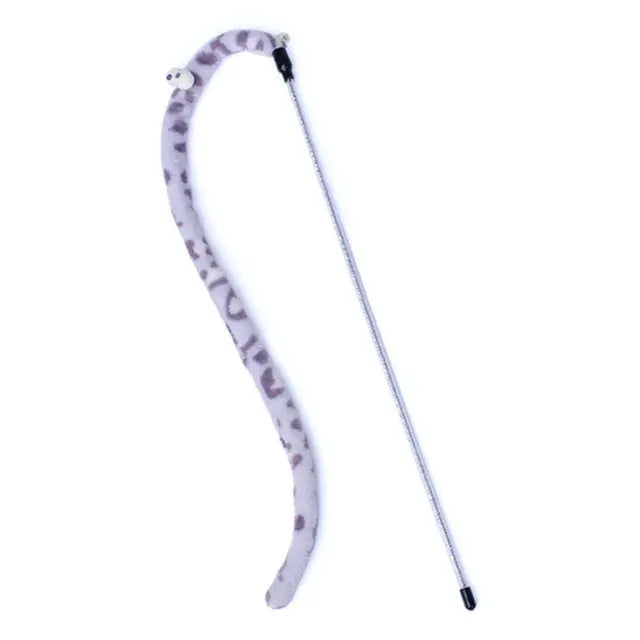 Cat Toy Feather Cat Teaser Wand Cat Interactive Toy Funny Caterpillar Colorful Rod Teaser Wand Pet Cat Supplies Cat Accessory - Slobuy