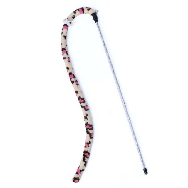 Cat Toy Feather Cat Teaser Wand Cat Interactive Toy Funny Caterpillar Colorful Rod Teaser Wand Pet Cat Supplies Cat Accessory - Slobuy