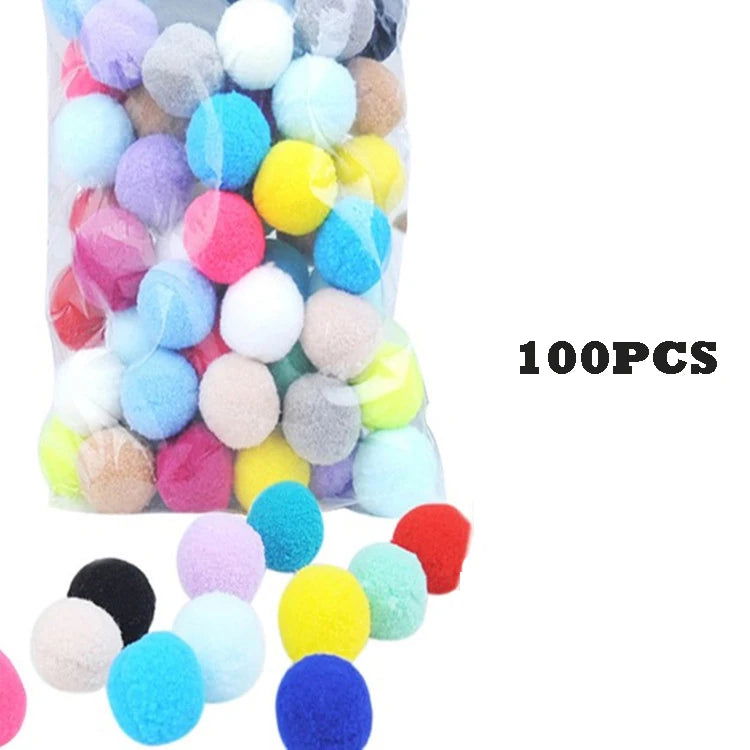Cat Toys Interactive Launch Training Creative Kittens Mini Pompoms Games Stretch Plush Ball Toys Cat Supplies Pet Accessories - Slobuy
