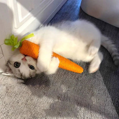 Cat Toys Sound Carrot Cuddle cat stick since fun fun cat teething stick anti-bite cat scratch board pet supplies - Slobuy