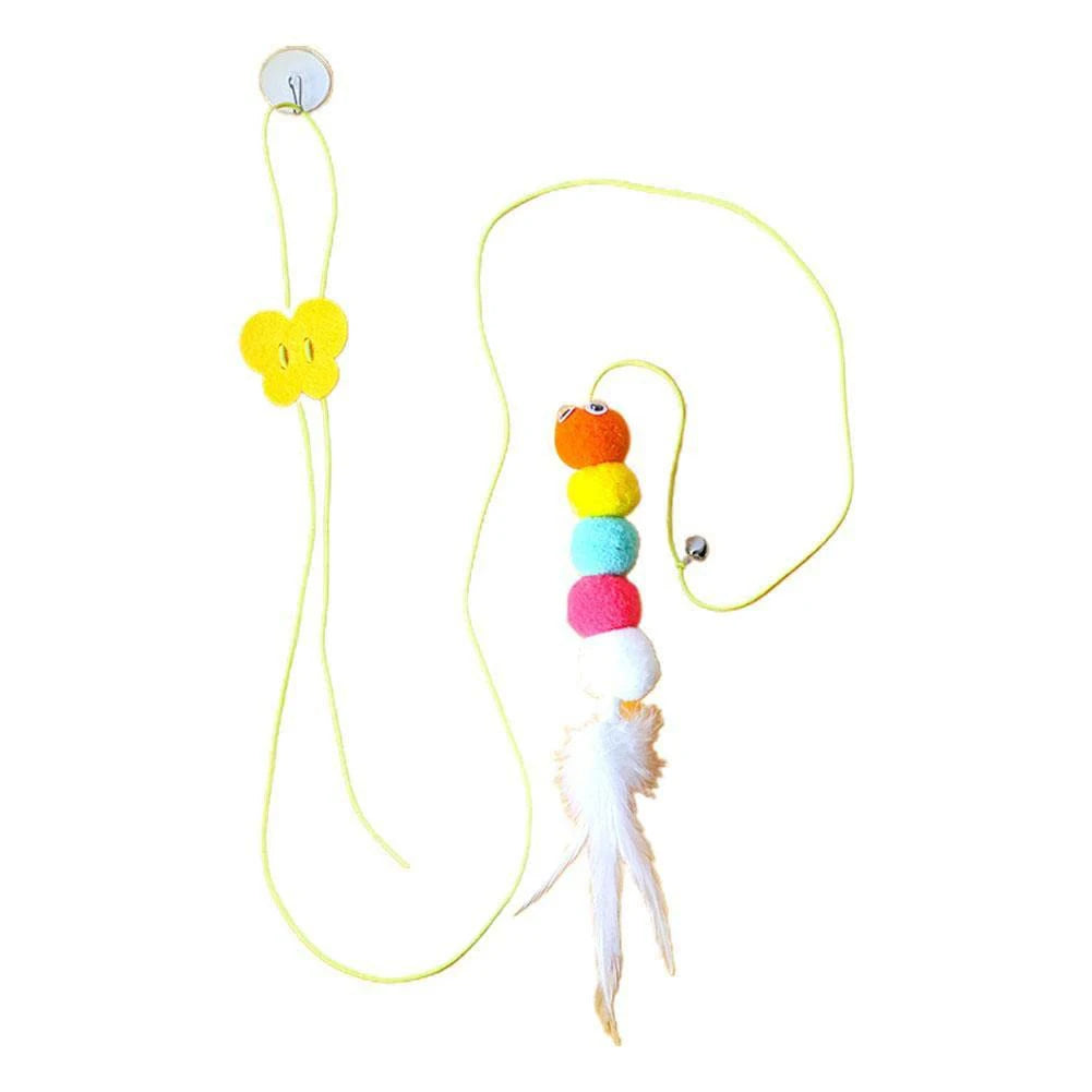 Cat Toys Swing Sticky Disc Elastic Hanging Door Teasing Cat Rope Long Rope Teasing Cat Cat Toy Cat Accessories Pet Kitten Toy - Slobuy