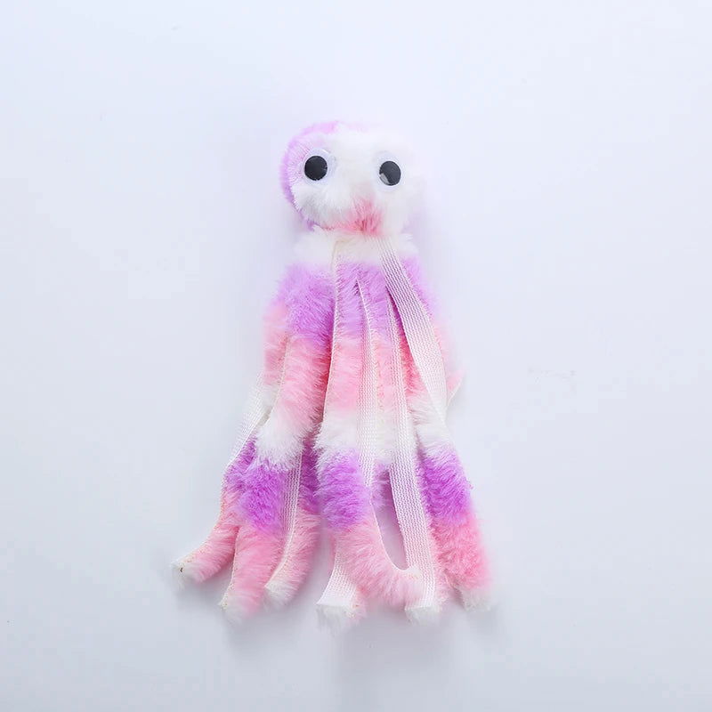 Cat toy Cute octopus plush toy bite resistant teeth interactive play pet supplies - Slobuy