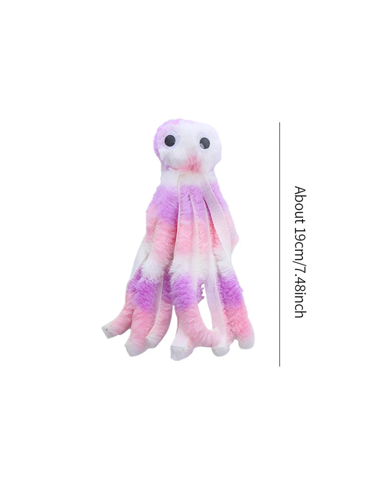Cat toy Cute octopus plush toy bite resistant teeth interactive play pet supplies - Slobuy