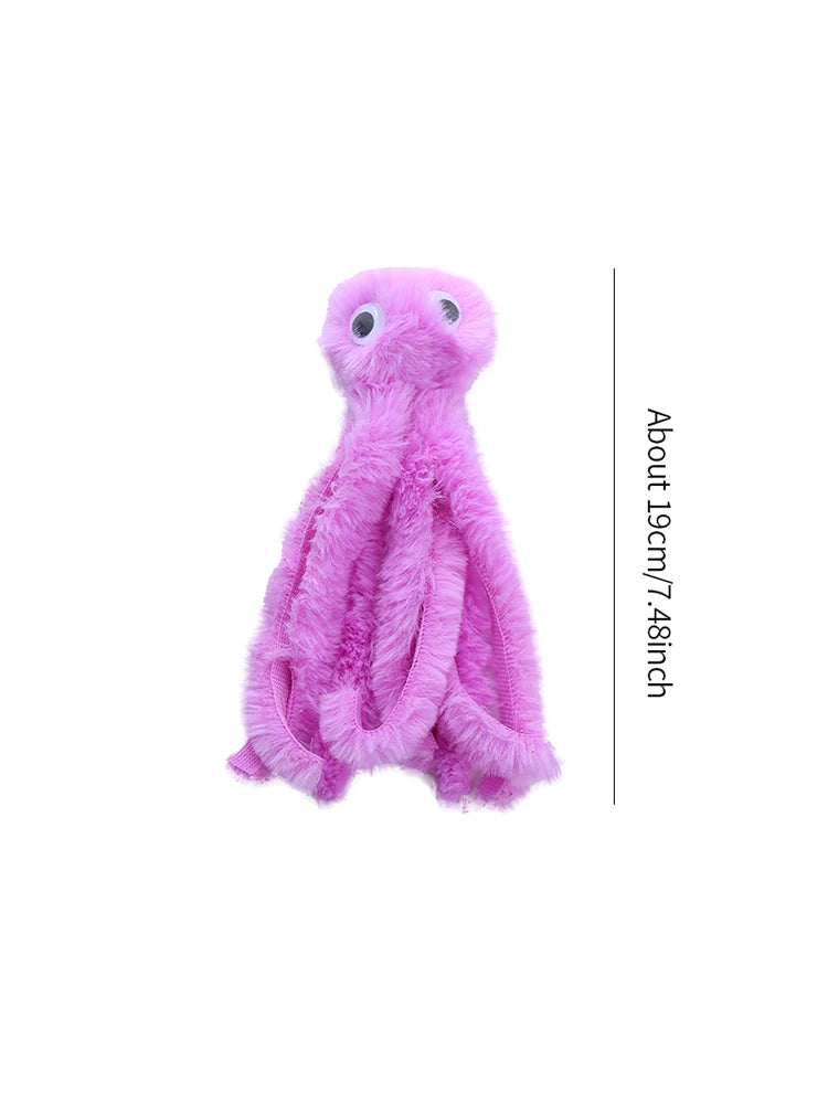 Cat toy Cute octopus plush toy bite resistant teeth interactive play pet supplies - Slobuy