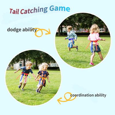 Catch Tail Props Outdoor Funny Game Toy Belt Kindergarten Collective Game Pulling Tail Parent-child Teamwork Game Skill Training - Slobuy