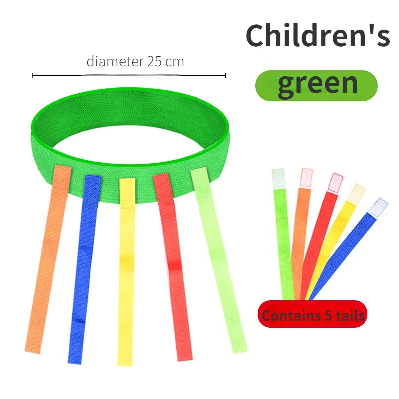 Catch Tail Props Outdoor Funny Game Toy Belt Kindergarten Collective Game Pulling Tail Parent-child Teamwork Game Skill Training - Slobuy