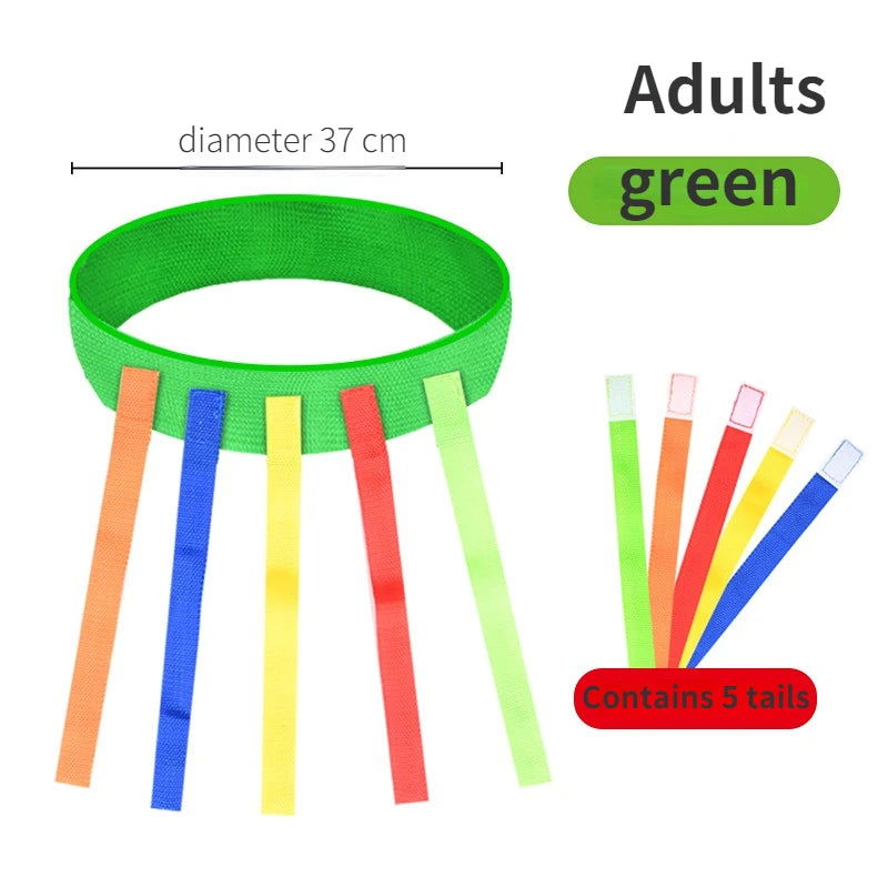 Catch Tail Props Outdoor Funny Game Toy Belt Kindergarten Collective Game Pulling Tail Parent-child Teamwork Game Skill Training - Slobuy