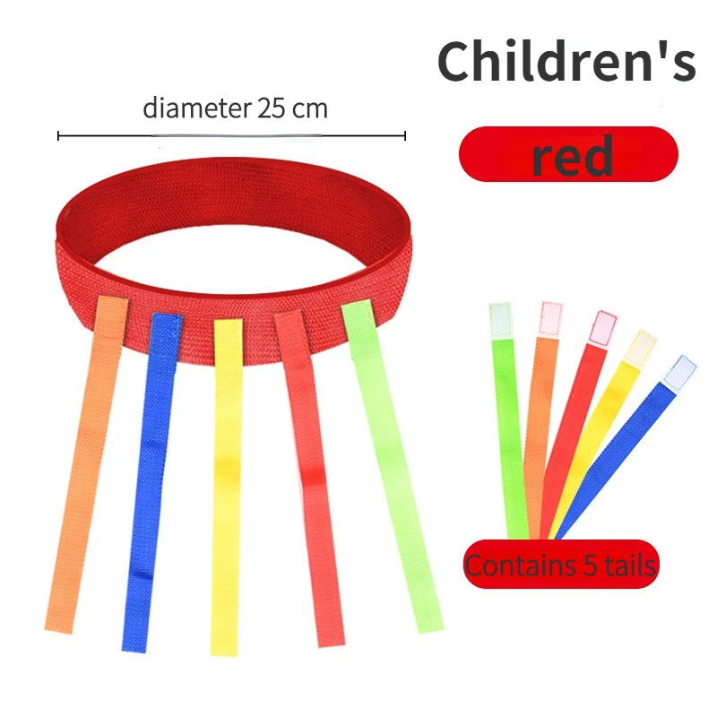 Catch Tail Props Outdoor Funny Game Toy Belt Kindergarten Collective Game Pulling Tail Parent-child Teamwork Game Skill Training - Slobuy