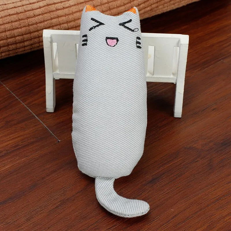 Catnip Toys Cute Thumb Plush Pillow Teeth Grinding Bite-resistant Teasing Relaxation Cat Chew Toy Pet Accessories - Slobuy