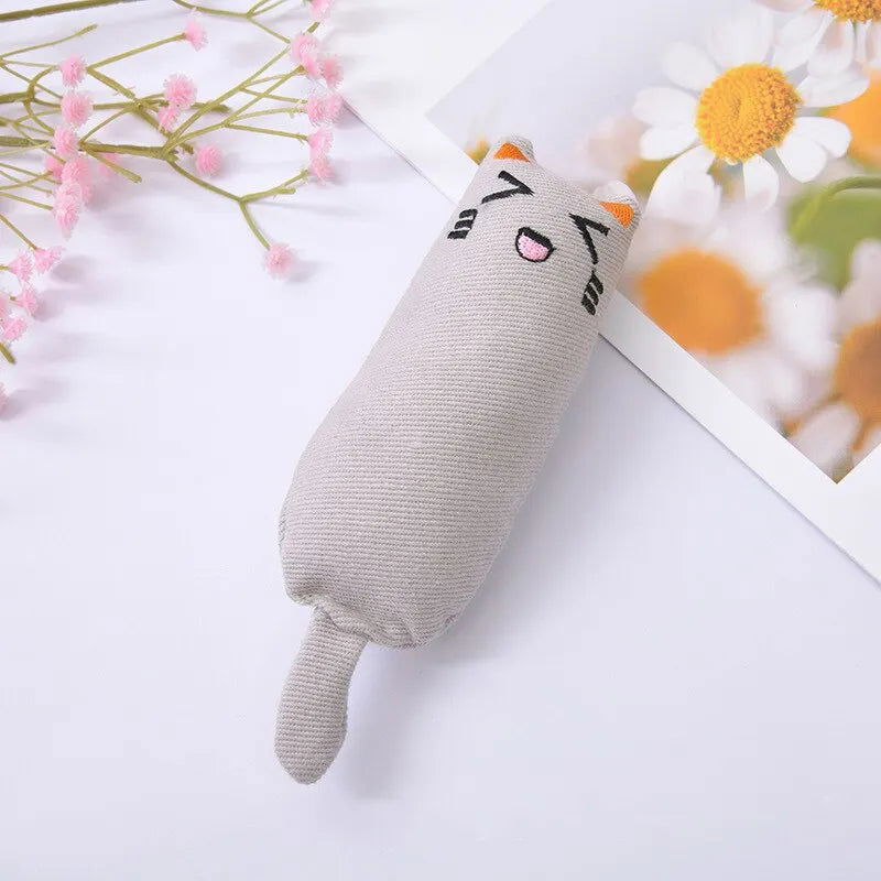 Catnip Toys Cute Thumb Plush Pillow Teeth Grinding Bite-resistant Teasing Relaxation Cat Chew Toy Pet Accessories - Slobuy