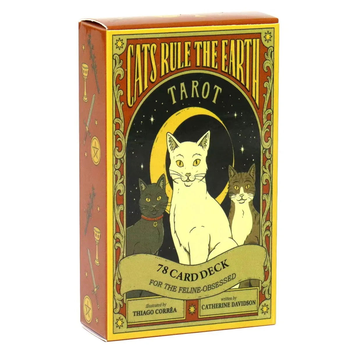 Cats Rule Earth tarot cards A 78 Oracle English Visions Divination Edition Deck Borad Playing Games - Slobuy