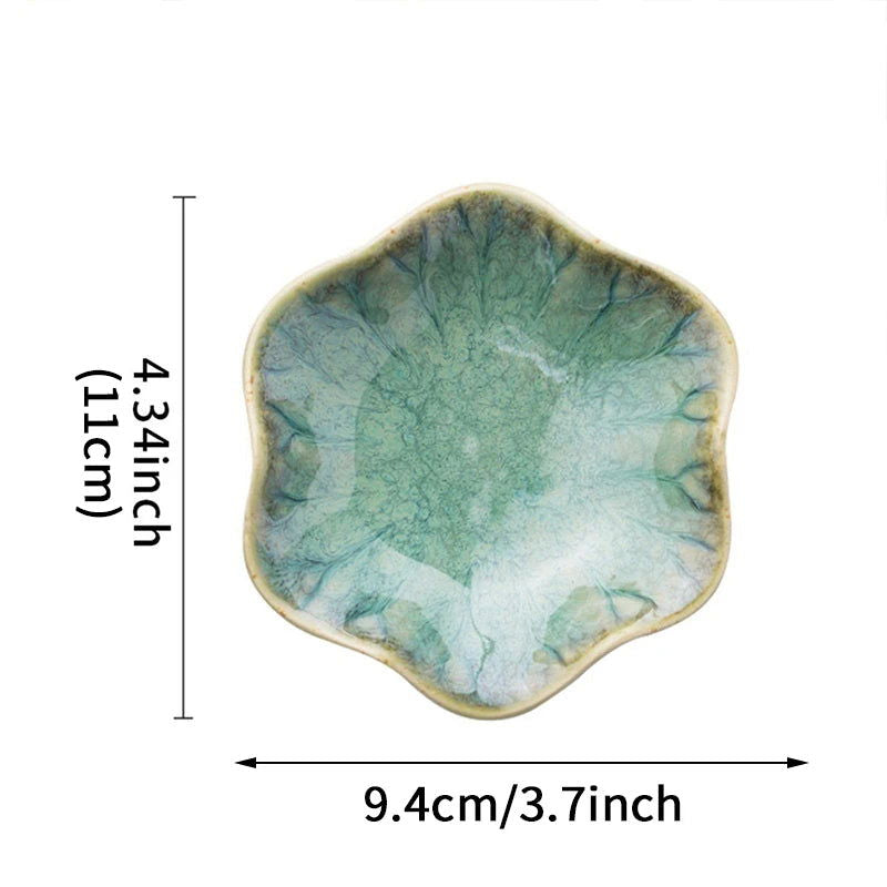 Ceramic Lotus  Storage Trays Green Creative Tray For Decoration Jewelry Plate Jewelry Organizer Containers Desktop Decor - Slobuy