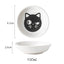 Ceramic Seasoning Dish Cartoon Cat Japanese Household Soy Sauce Vinegar Dishes Roast Meat Dip Round Snack Plate Bowl White Black - Slobuy