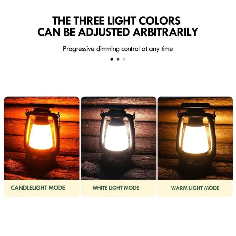 Charging Decoration Atmosphere Light Retro Horse Light Led Desk Lamp Outdoor Camping Bar Light Table Light Lantern Home Decor - Slobuy