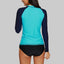 Charmleaks Women Rashguard Swimwear Long Sleeve Rash Guard Surfing Top Colorblock Swimsuit Bike Biking Shirts UPF50+ Beach Wear - Slobuy