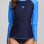 Charmleaks Women Rashguard Swimwear Long Sleeve Rash Guard Surfing Top Colorblock Swimsuit Bike Biking Shirts UPF50+ Beach Wear - Slobuy