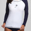 Charmleaks Women Rashguard Swimwear Long Sleeve Rash Guard Surfing Top Colorblock Swimsuit Bike Biking Shirts UPF50+ Beach Wear - Slobuy