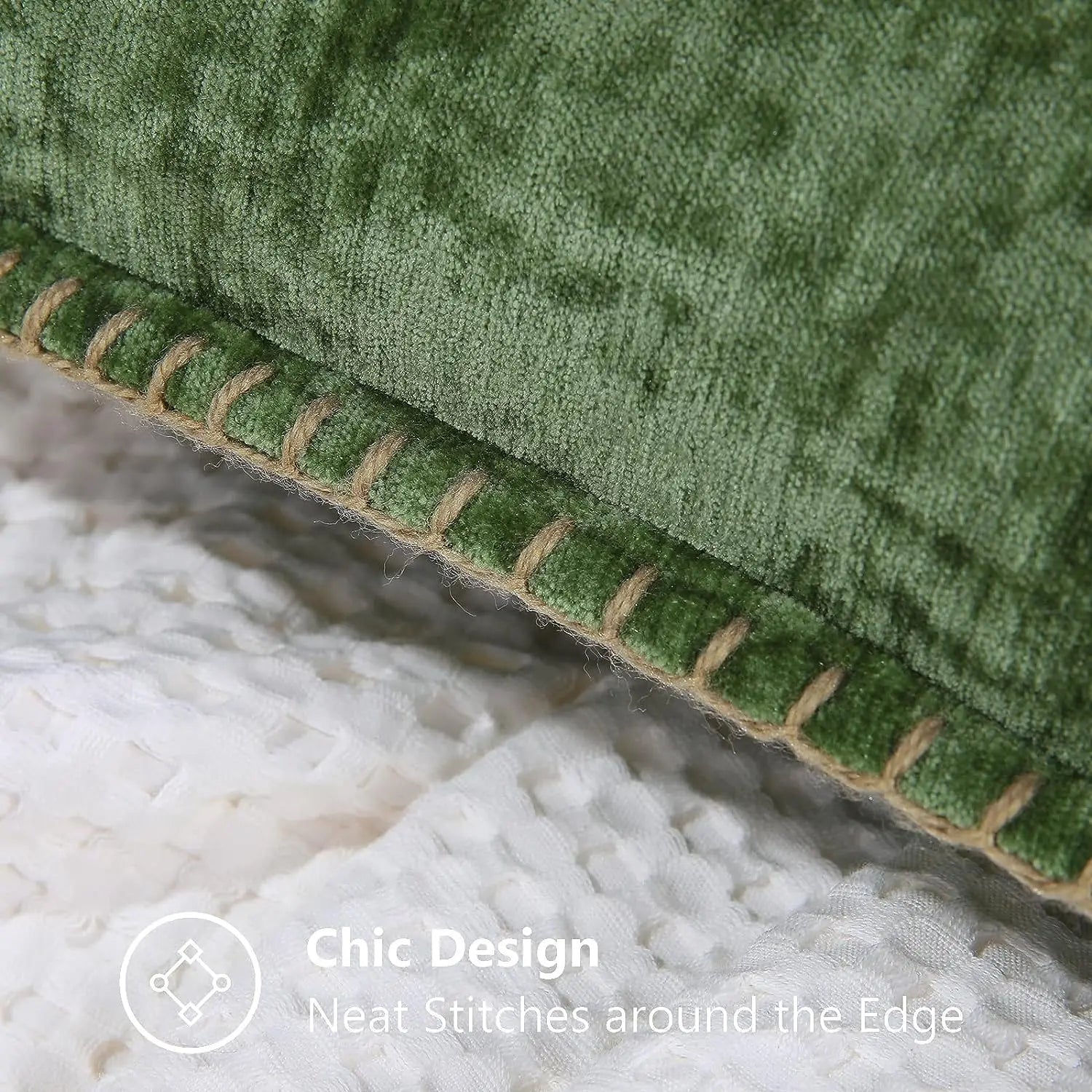 Chenille Cushion Cover Green Throw Pillow Covers Decorative Pillows for Sofa Living Room Home Decoration Back Cushion Luxury Red - Slobuy