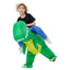 Child Adult Unisex Boy Girl Inflatable Green Dinosaur Cosplay Costume Kids Kindergarden Performance Halloween Carnival Party - Slobuy