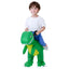 Child Adult Unisex Boy Girl Inflatable Green Dinosaur Cosplay Costume Kids Kindergarden Performance Halloween Carnival Party - Slobuy