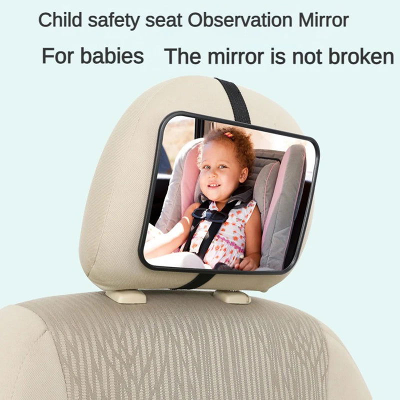 EAFC Adjustable Wide Car Rear Seat Mirror Baby/Child Seat Car Safety Mirror Monitor Square Safety Car Baby Mirror Car Interior - Slobuy