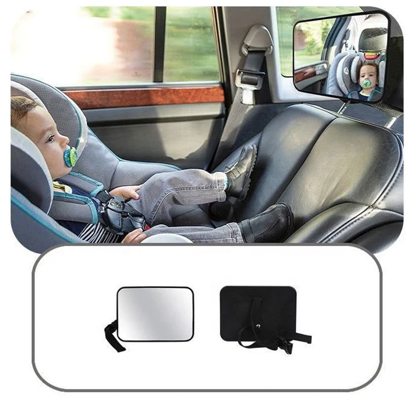 EAFC Adjustable Wide Car Rear Seat Mirror Baby/Child Seat Car Safety Mirror Monitor Square Safety Car Baby Mirror Car Interior - Slobuy