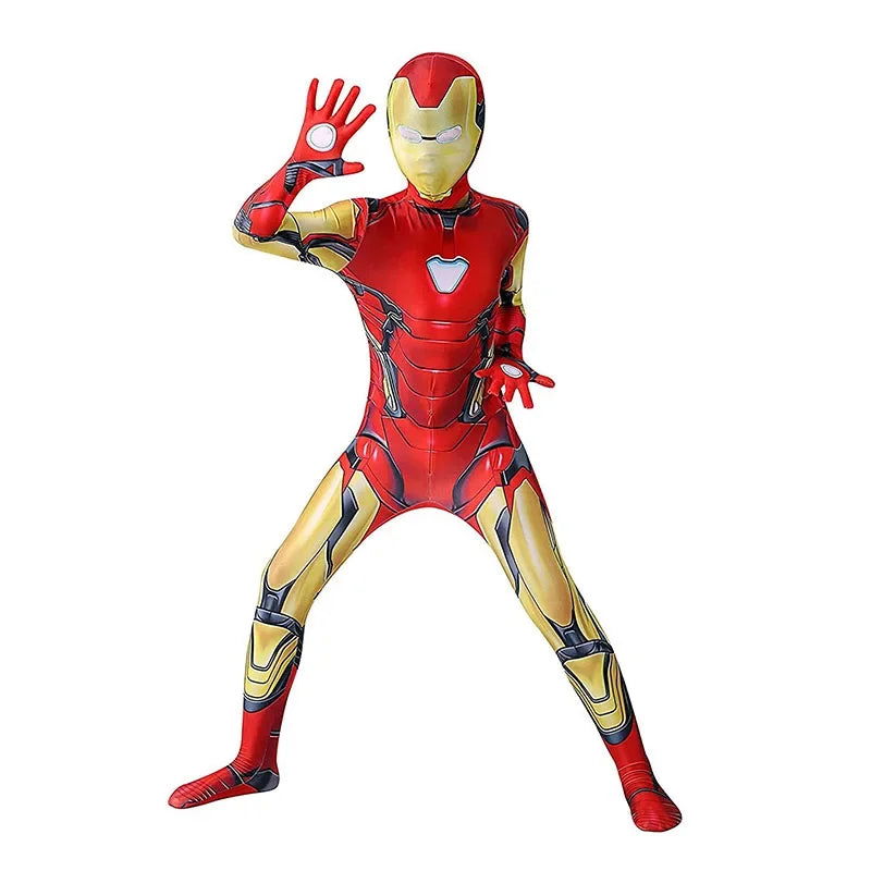 Child Spiderman Costume Peter Parker Bodysuit Halloween Boys Girls Play Movie Fan Cosplay Fantasy Costume - Slobuy