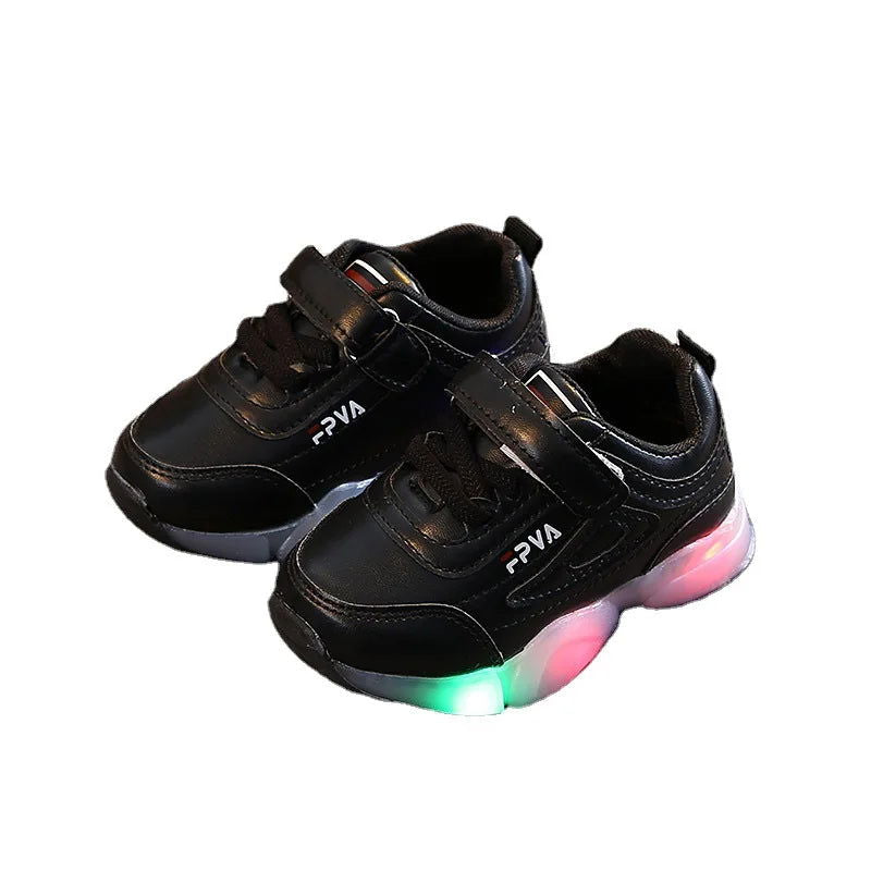 Child Sport Shoes Spring Luminous Fashion Breathable Kids Boys Net Shoes Girls LED Sneakers with Light Running Shoes Zapatillas - Slobuy