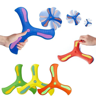 Children Boomerang Soft Three-leaf Cross Adult-kids Interactive Outdoor Toy Early Education Puzzle Decompression Gift - Slobuy