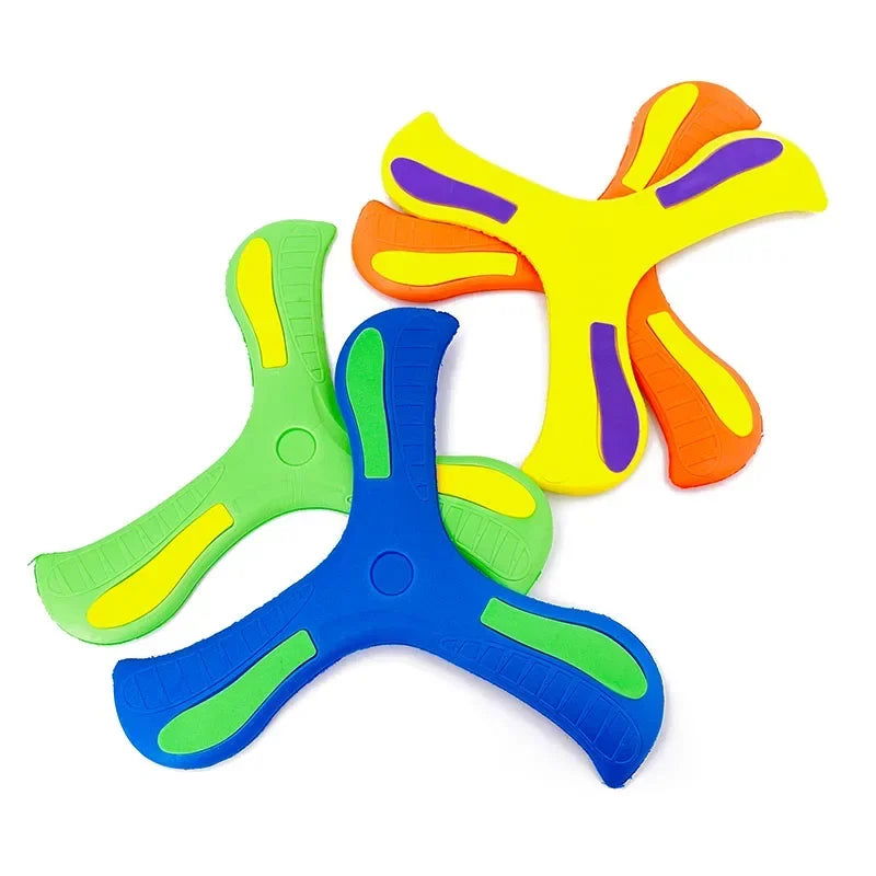 Children Boomerang Soft Three-leaf Cross Adult-kids Interactive Outdoor Toy Early Education Puzzle Decompression Gift - Slobuy