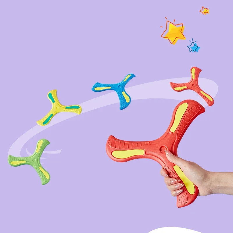 Children Boomerang Soft Three-leaf Cross Adult-kids Interactive Outdoor Toy Early Education Puzzle Decompression Gift - Slobuy