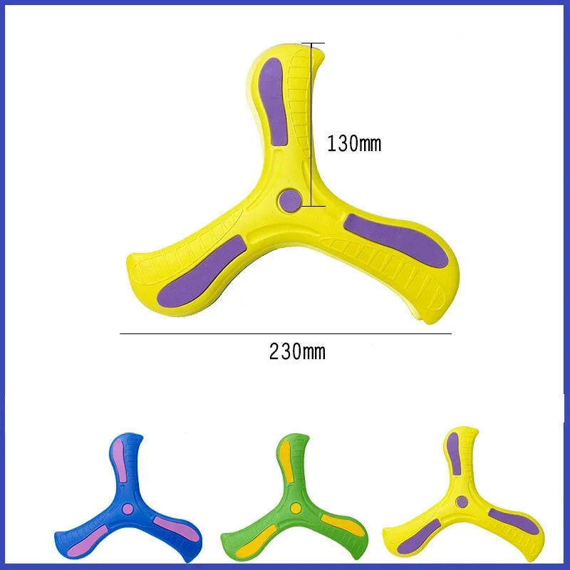 Children Boomerang Soft Three-leaf Cross Adult-kids Interactive Outdoor Toy Early Education Puzzle Decompression Gift - Slobuy