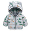 Children Boys Baby Hooded Lightweight Down Jackets Warm Outerwear Autumn Kids Girls Coats Cartoon Dinosaur Print Casual Clothing - Slobuy
