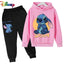 Children Boys Girls Stitch Hoodies Pants Set Boys Girls Stitch Sweatshirts Hooded Kids Fashion Stitch Pullovers Clothes Suit - Slobuy