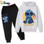 Children Boys Girls Stitch Hoodies Pants Set Boys Girls Stitch Sweatshirts Hooded Kids Fashion Stitch Pullovers Clothes Suit - Slobuy