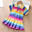 Children Dress Spring Summer Turn-Down Collar Kids Girls Clothes Fashion Toddler Baby Girls Clothing Summer Dress Girl - Slobuy