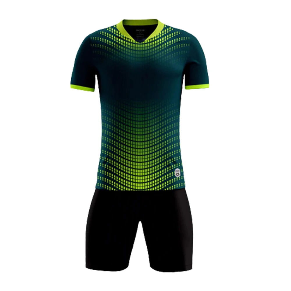 Children Football Jersey Set Men Boy Custom Soccer Uniform Outfit Kids School College Team Club Professional Training Clothes - Slobuy