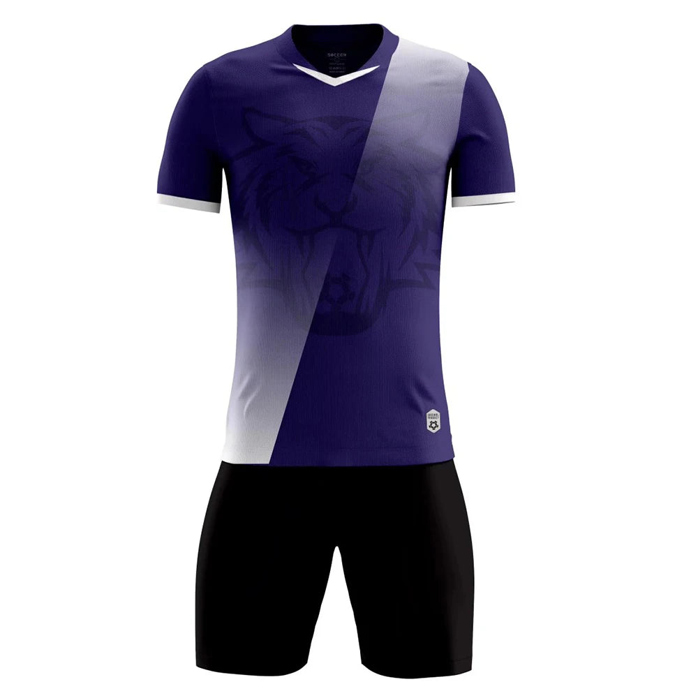 Children Football Jersey Set Men Boy Custom Soccer Uniform Outfit Kids School College Team Club Professional Training Clothes - Slobuy