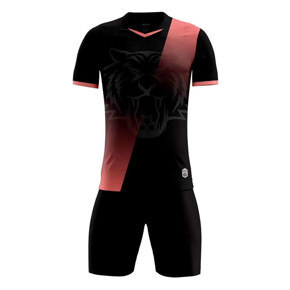 Children Football Jersey Set Men Boy Custom Soccer Uniform Outfit Kids School College Team Club Professional Training Clothes - Slobuy
