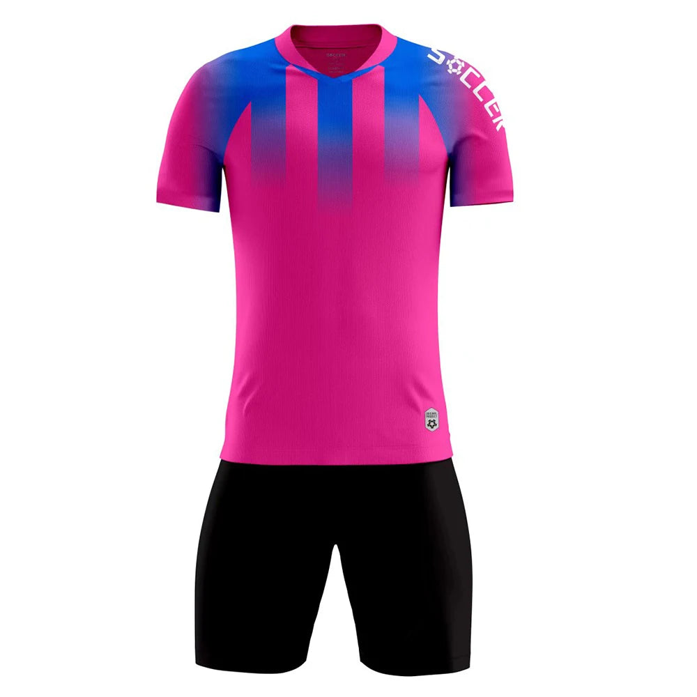 Children Football Jersey Set Men Boy Custom Soccer Uniform Outfit Kids School College Team Club Professional Training Clothes - Slobuy