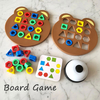 Children Matching Puzzle Toys Colors Geometric Shape Jigsaw Board Games Early Educational Interaction Toys For Kids Battle Games - Slobuy