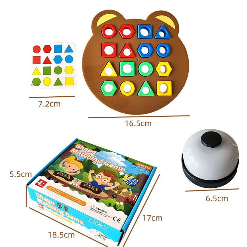 Children Matching Puzzle Toys Colors Geometric Shape Jigsaw Board Games Early Educational Interaction Toys For Kids Battle Games - Slobuy