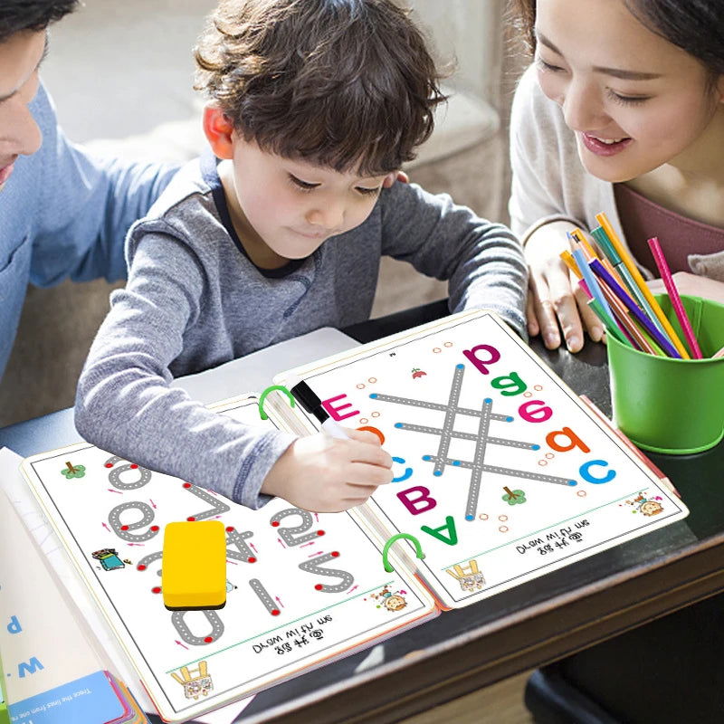 Children Montessori Drawing Toy Pen Control Training Color Shape Math Match Game Set Toddler Learning Activities Educational Toy - Slobuy