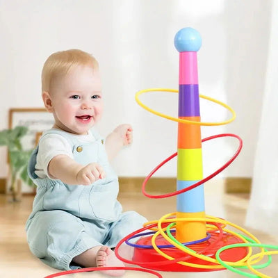 Children Outdoor Fun & Toy Sports Circle Ferrule Stacked Layers Game Parent-Child Interactive Ferrule Throwing Game Kids - Slobuy