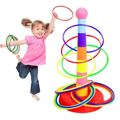 Children Outdoor Fun & Toy Sports Circle Ferrule Stacked Layers Game Parent-Child Interactive Ferrule Throwing Game Kids - Slobuy