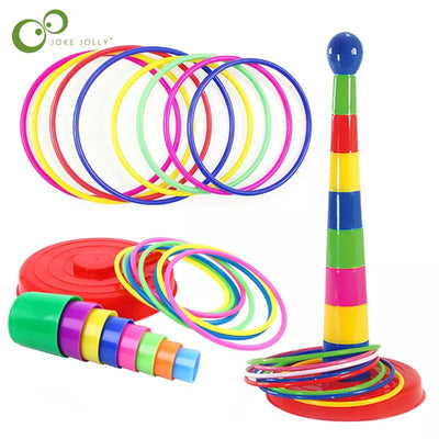 Children Outdoor Fun & Toy Sports Circle Ferrule Stacked Layers Game Parent-Child Interactive Ferrule Throwing Game Kids - Slobuy